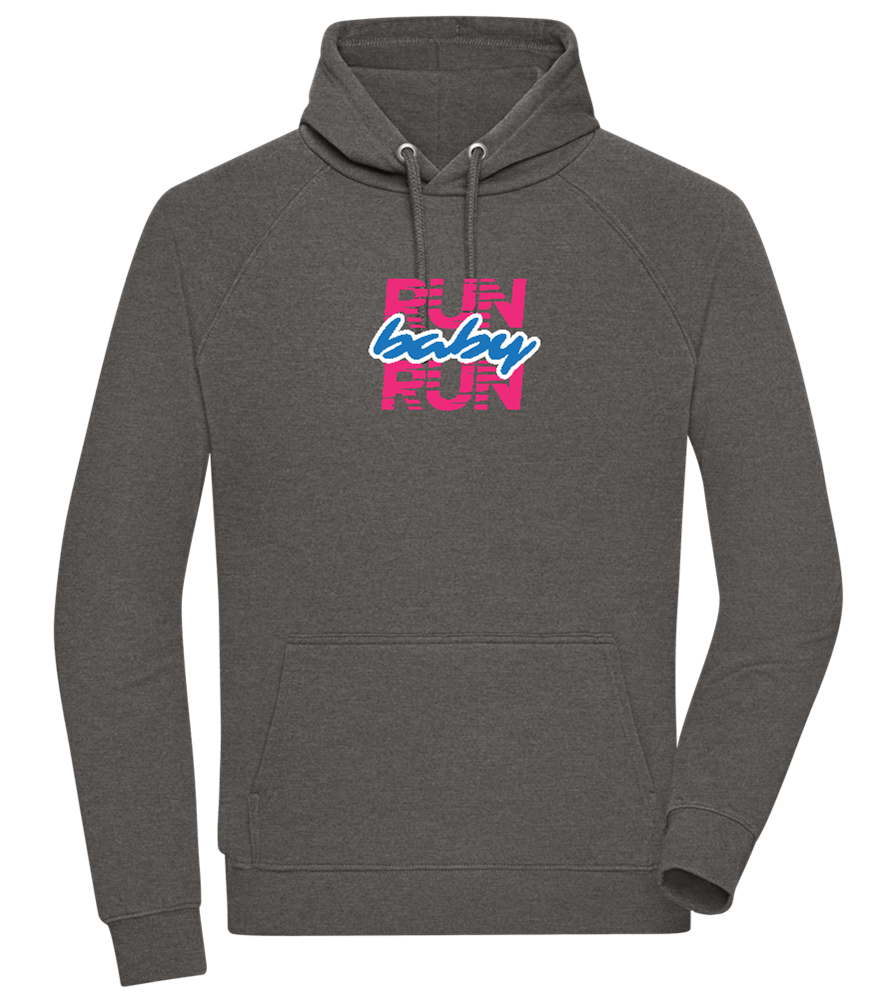 Run Baby Run Design - Comfort unisex hoodie_CHARCOAL CHIN_front