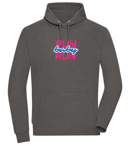Run Baby Run Design - Comfort unisex hoodie_CHARCOAL CHIN_front