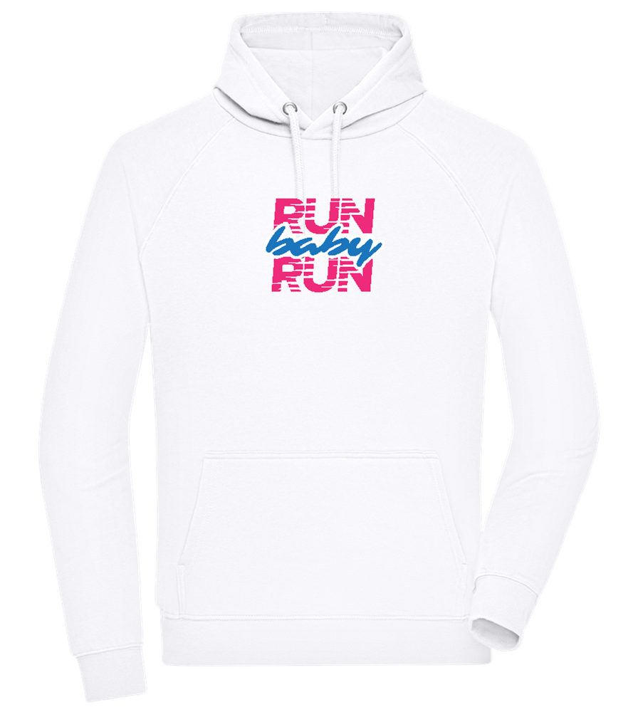 Run Baby Run Design - Comfort unisex hoodie_WHITE_front