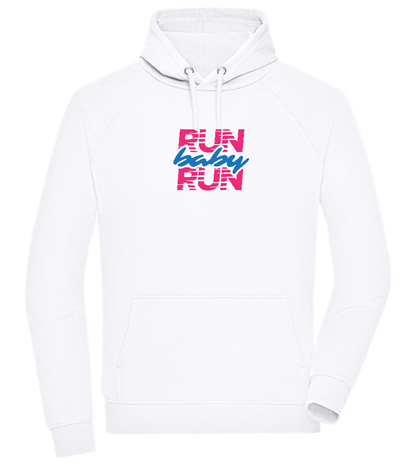 Run Baby Run Design - Comfort unisex hoodie_WHITE_front