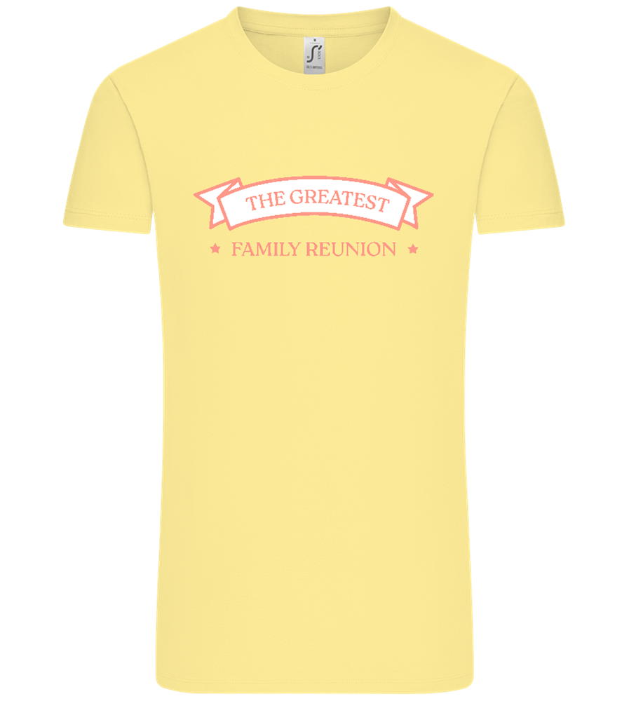 Greatest Family Reunion Design - Comfort Unisex T-Shirt_AMARELO CLARO_front