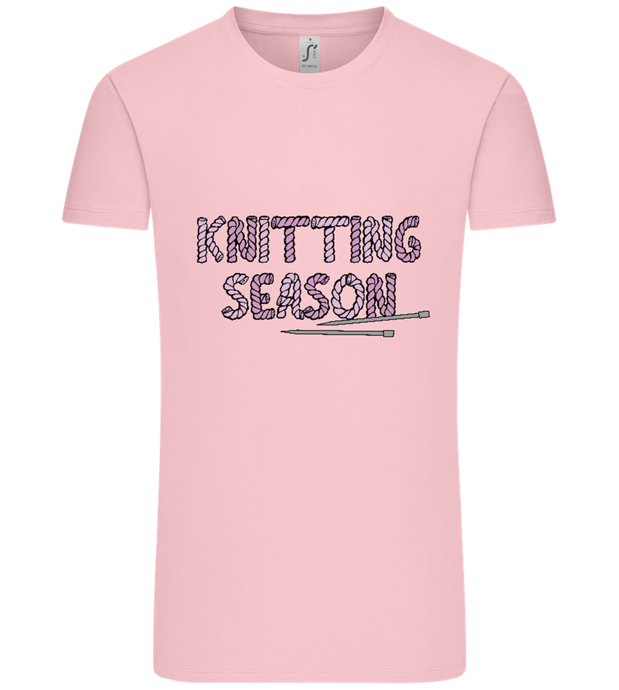 Knitting Season Design - Comfort Unisex T-Shirt_CANDY PINK_front