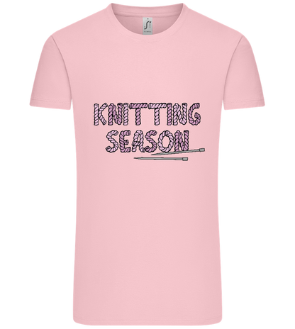 Knitting Season Design - Comfort Unisex T-Shirt_CANDY PINK_front