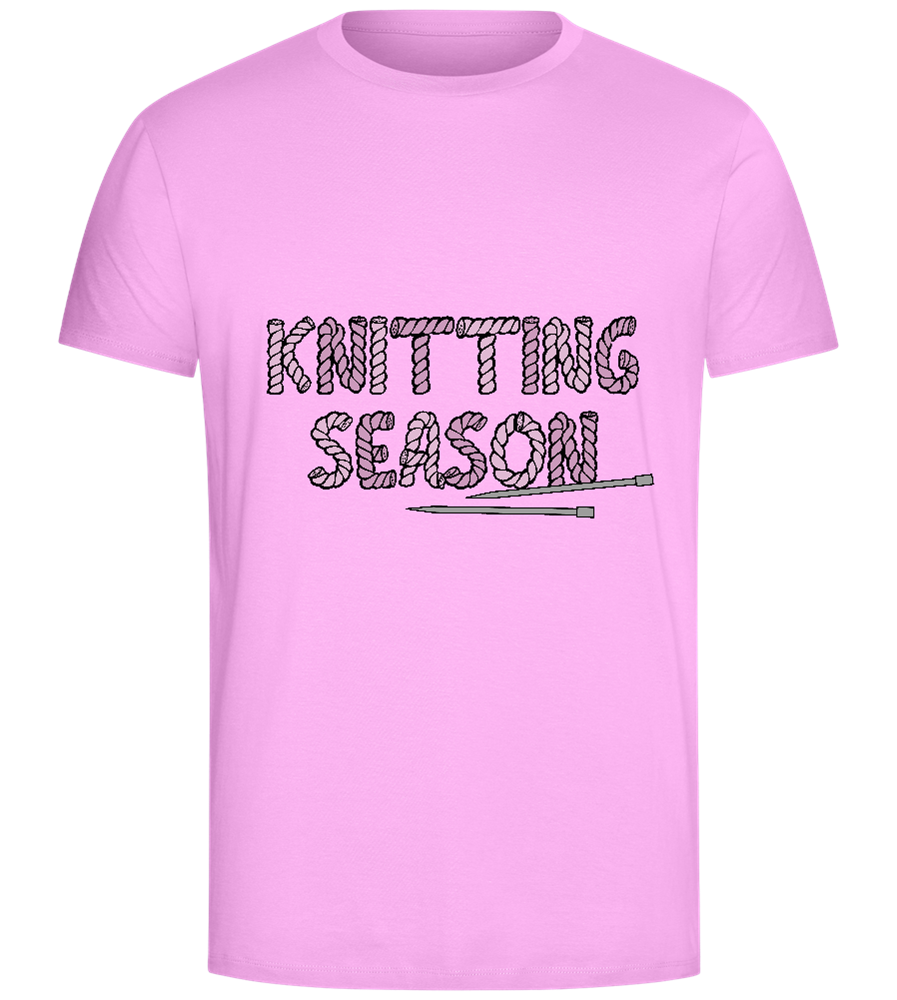 Knitting Season Design - Comfort Unisex T-Shirt_CANDY PINK_front