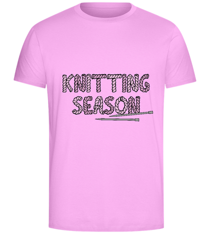 Knitting Season Design - Comfort Unisex T-Shirt_CANDY PINK_front