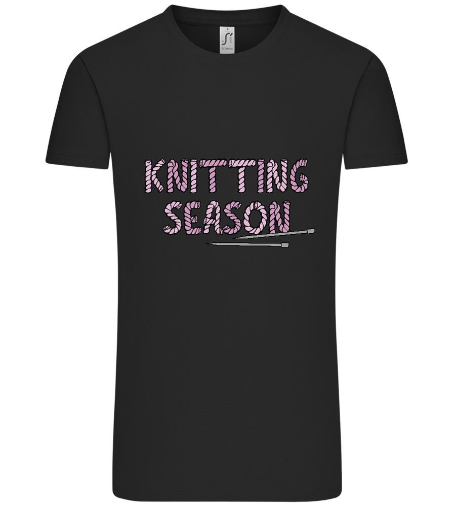 Knitting Season Design - Comfort Unisex T-Shirt_DEEP BLACK_front