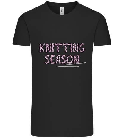 Knitting Season Design - Comfort Unisex T-Shirt_DEEP BLACK_front