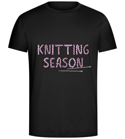 Knitting Season Design - Comfort Unisex T-Shirt_DEEP BLACK_front