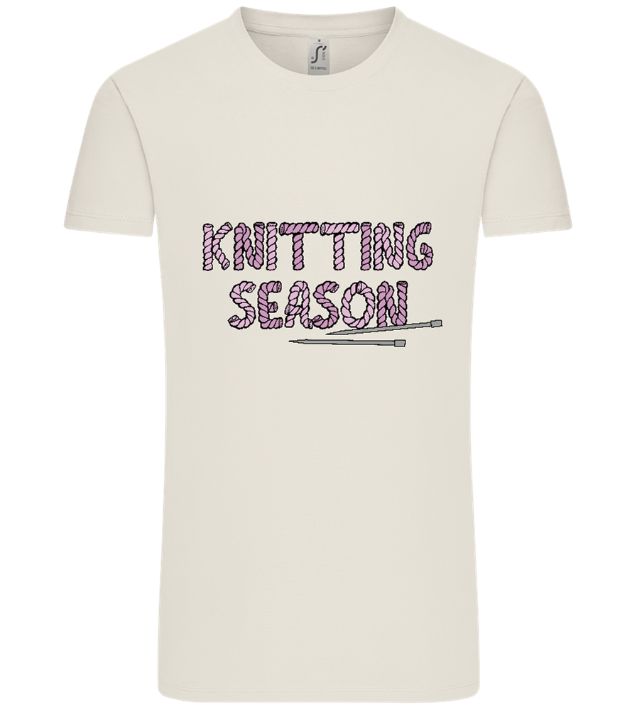 Knitting Season Design - Comfort Unisex T-Shirt_ECRU_front