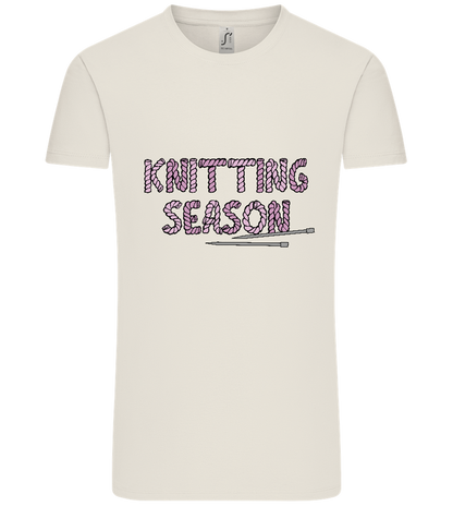 Knitting Season Design - Comfort Unisex T-Shirt_ECRU_front