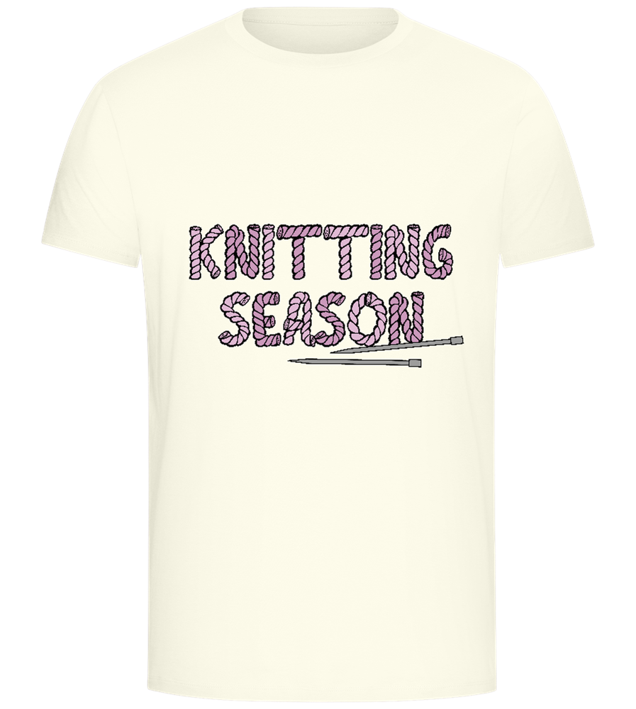 Knitting Season Design - Comfort Unisex T-Shirt_ECRU_front