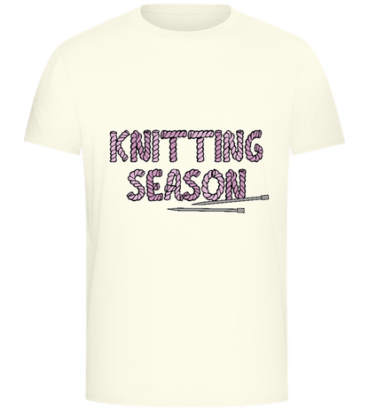 Knitting Season Design - Comfort Unisex T-Shirt_ECRU_front