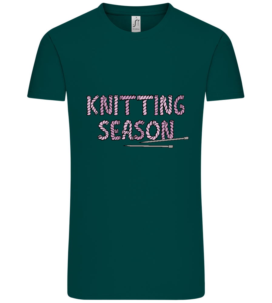 Knitting Season Design - Comfort Unisex T-Shirt_GREEN EMPIRE_front