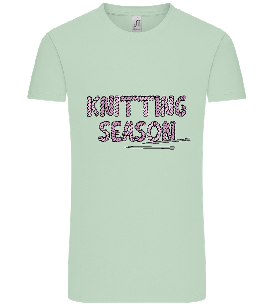 Knitting Season Design - Comfort Unisex T-Shirt_ICE GREEN_front