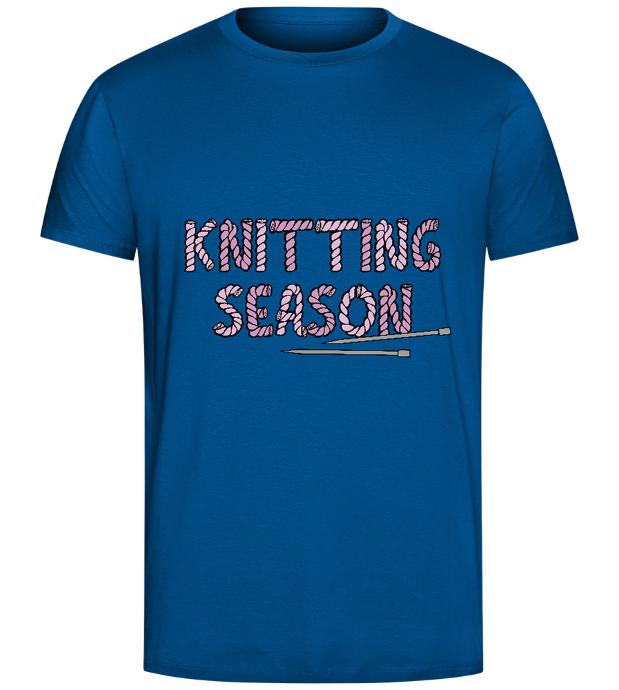 Knitting Season Design - Comfort Unisex T-Shirt_ROYAL_front