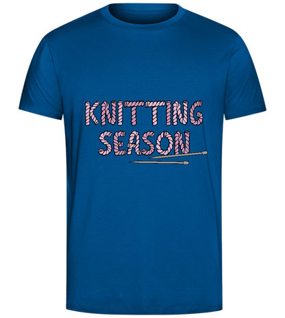 Knitting Season Design - Comfort Unisex T-Shirt_ROYAL_front