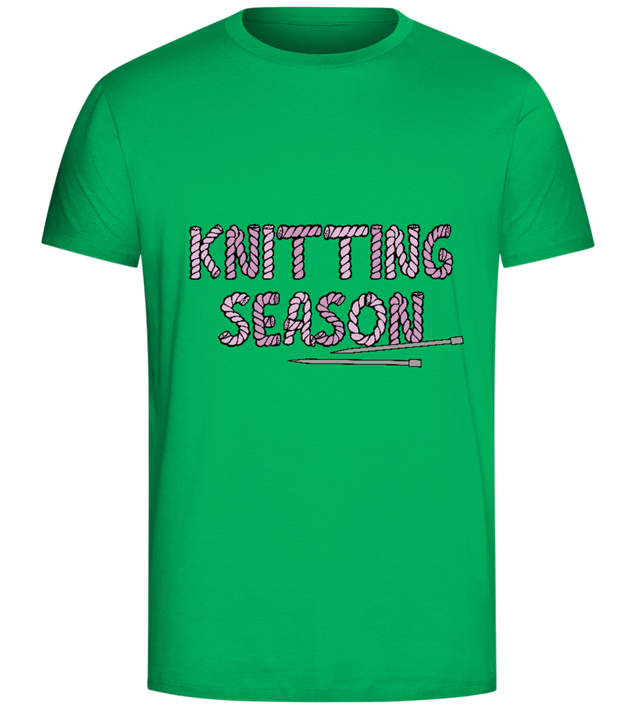 Knitting Season Design - Comfort Unisex T-Shirt_SPRING GREEN_front