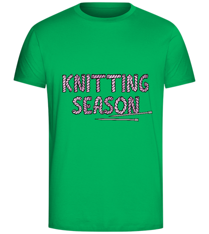 Knitting Season Design - Comfort Unisex T-Shirt_SPRING GREEN_front