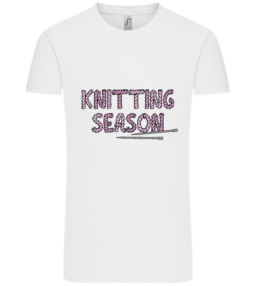 Knitting Season Design - Comfort Unisex T-Shirt_WHITE_front