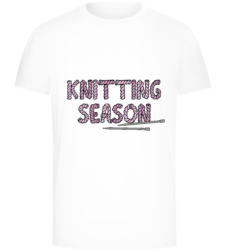 Knitting Season Design - Comfort Unisex T-Shirt_WHITE_front