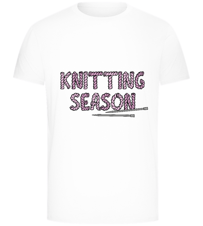 Knitting Season Design - Comfort Unisex T-Shirt_WHITE_front