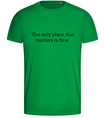 The Only Place That Matters Design - Basic men's fitted t-shirt_MEADOW GREEN_front