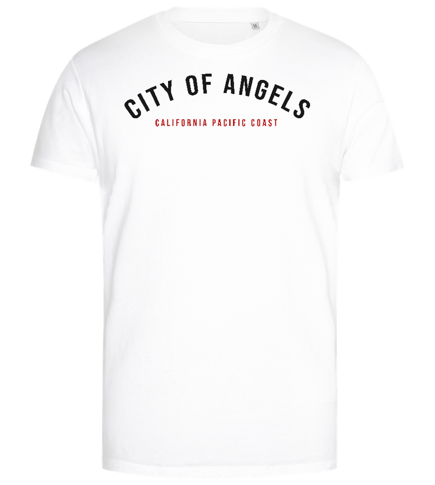 California City of Angels Design - Premium men's close fitting t-shirt_WHITE_front