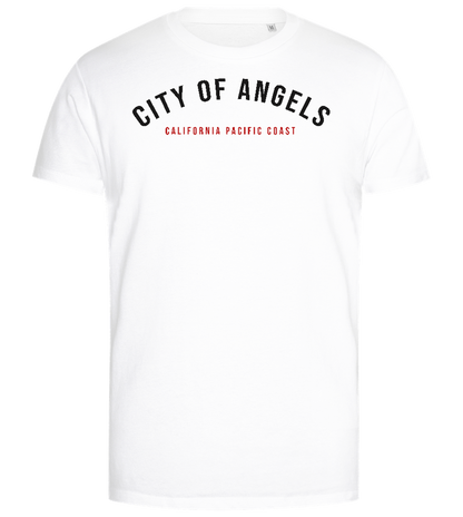 California City of Angels Design - Premium men's close fitting t-shirt_WHITE_front