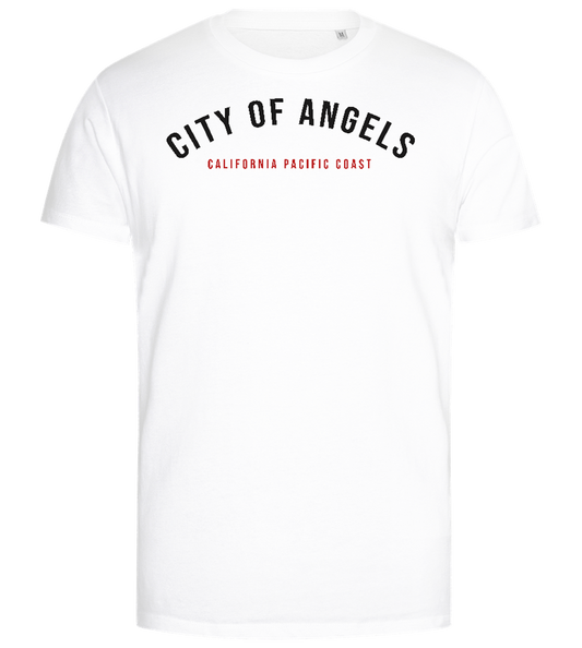 California City of Angels Design - Premium men's close fitting t-shirt_WHITE_front