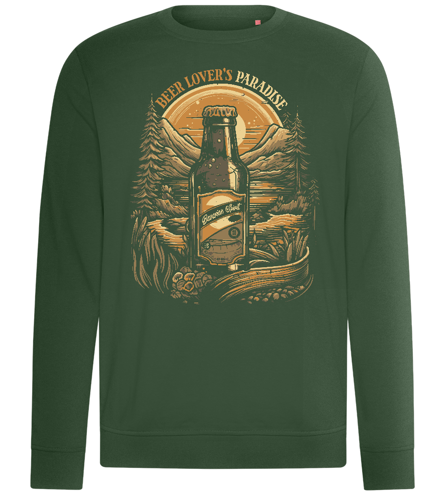 Beer Lover's Paradise Design - Comfort unisex sweater_GREEN BOTTLE_front