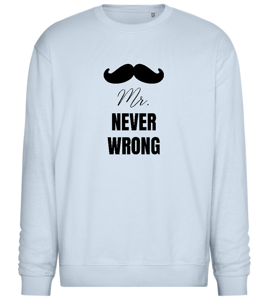 Never Wrong Design - Comfort Essential Unisex Sweater_CREAMY BLUE_front