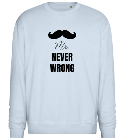 Never Wrong Design - Comfort Essential Unisex Sweater_CREAMY BLUE_front