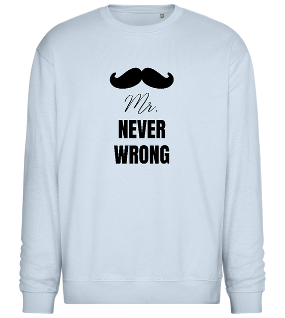 Never Wrong Design - Comfort Essential Unisex Sweater_CREAMY BLUE_front