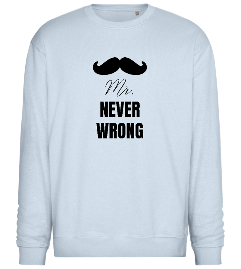 Never Wrong Design - Comfort Essential Unisex Sweater_CREAMY BLUE_front