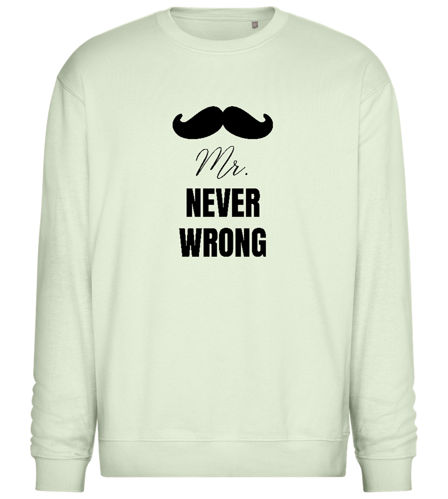 Never Wrong Design - Comfort Essential Unisex Sweater_CREAMY GREEN_front