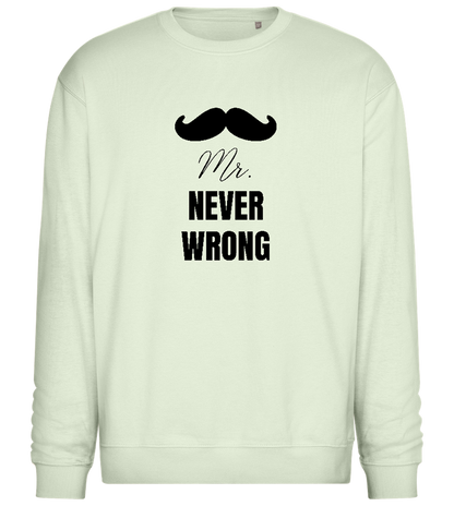 Never Wrong Design - Comfort Essential Unisex Sweater_CREAMY GREEN_front