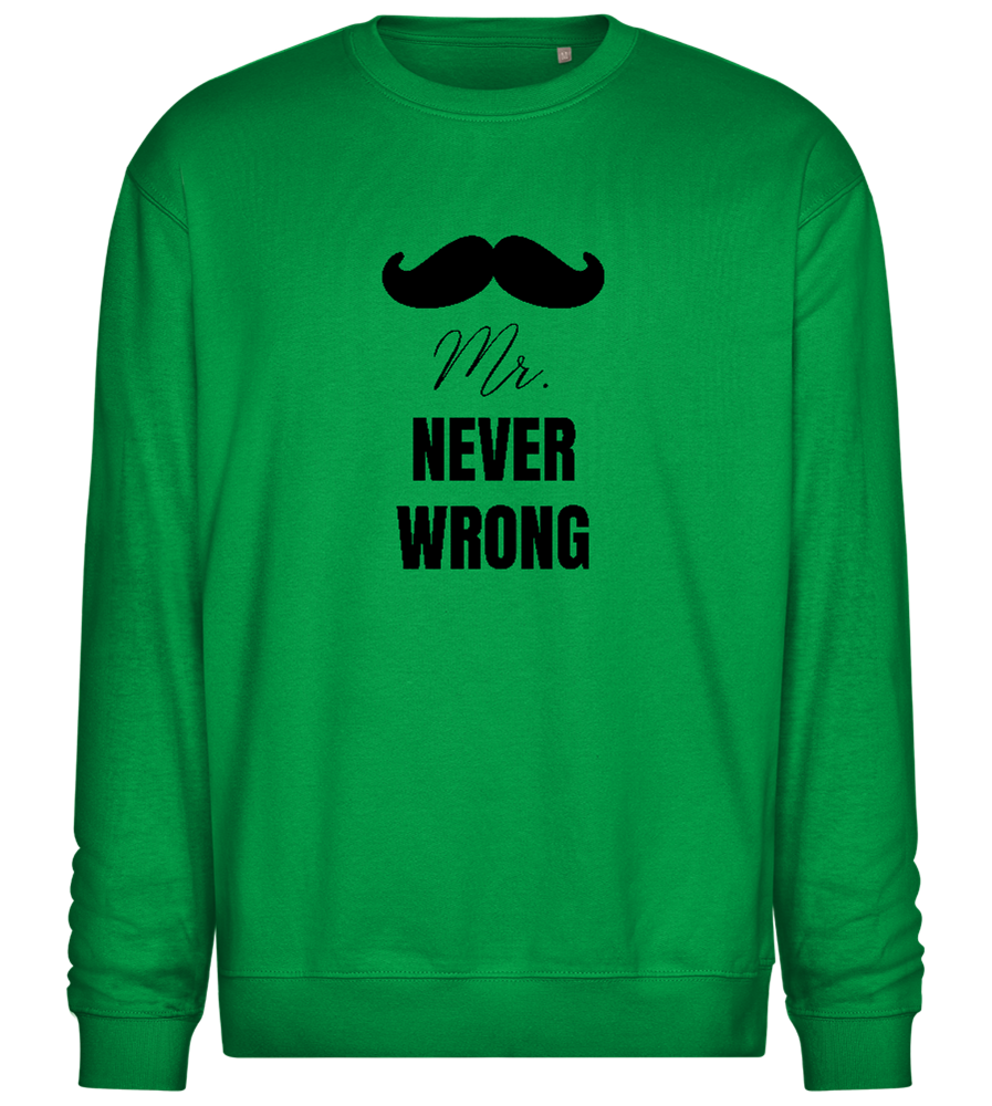 Never Wrong Design - Comfort Essential Unisex Sweater_MEADOW GREEN_front