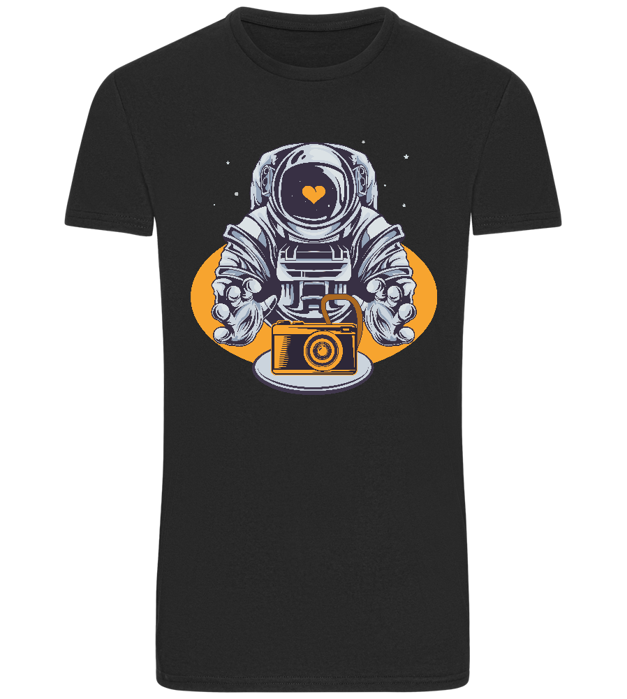 Spaceman Camera Design - Basic Unisex T-Shirt_DEEP BLACK_front