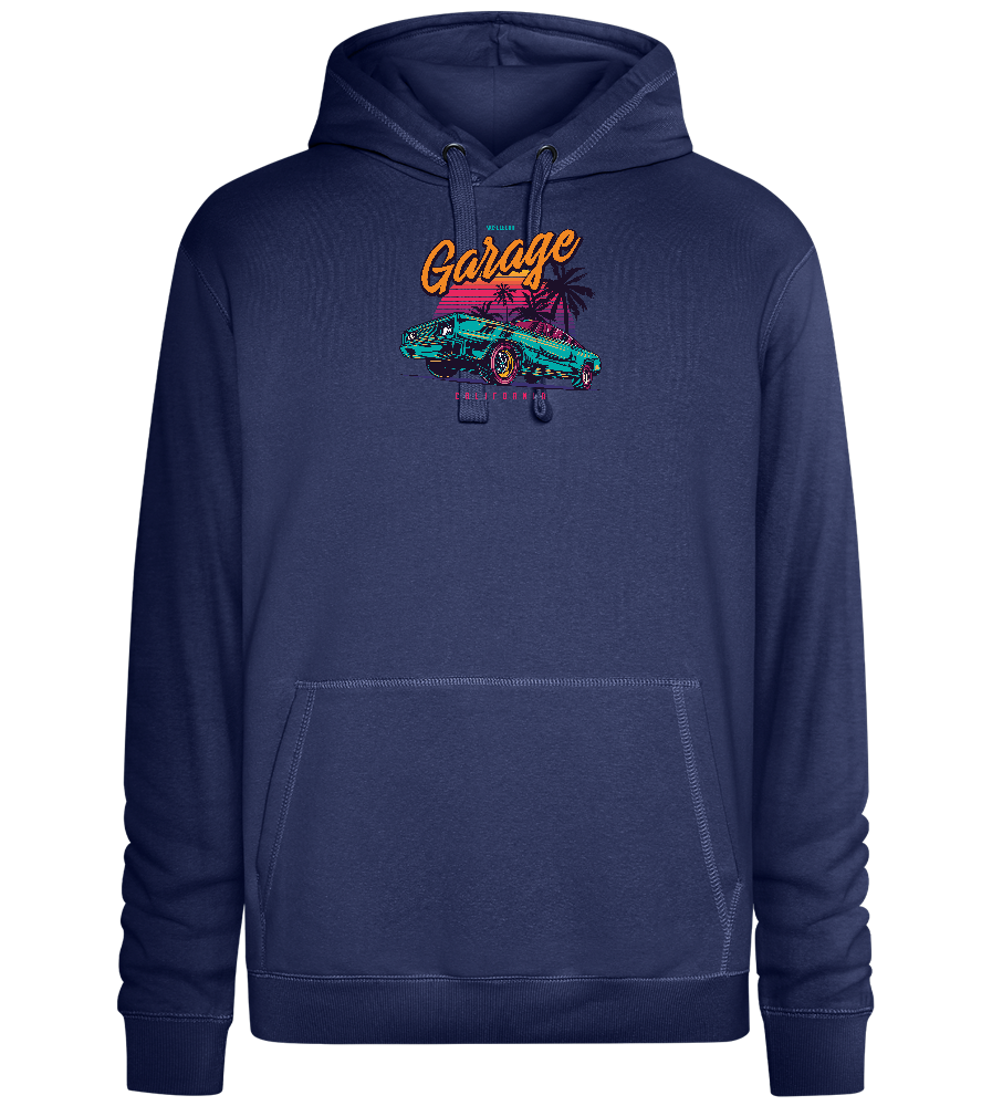 Car Garage Design - Premium unisex hoodie_DENIM CHINA_front