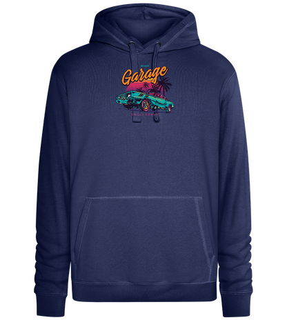 Car Garage Design - Premium unisex hoodie_DENIM CHINA_front