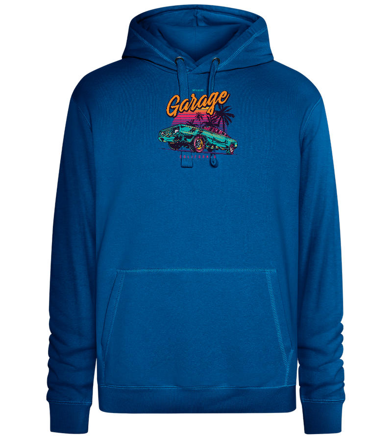 Car Garage Design - Premium unisex hoodie_ROYAL_front