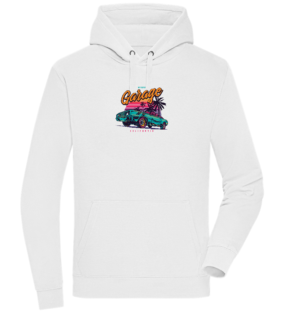 Car Garage Design - Premium unisex hoodie_WHITE_front