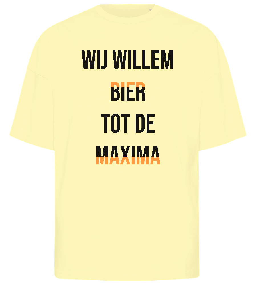 Wij Willen Bier Design - Premium men's oversized t-shirt_LIGHT YELLOW_front