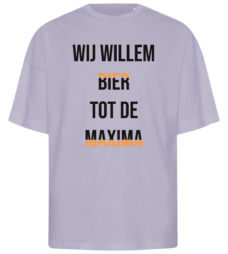 Wij Willen Bier Design - Premium men's oversized t-shirt_LILAK_front