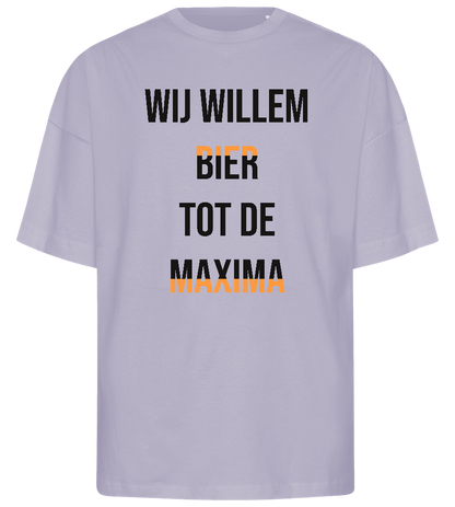 Wij Willen Bier Design - Premium men's oversized t-shirt_LILAK_front