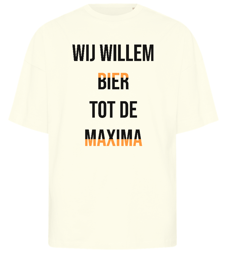 Wij Willen Bier Design - Premium men's oversized t-shirt_OFF-WHITE_front