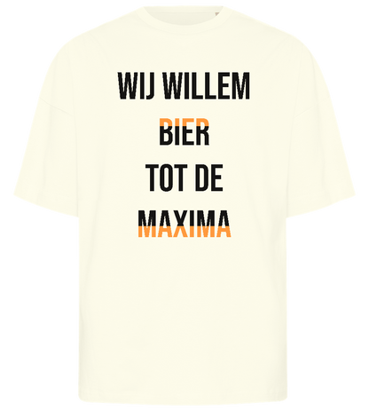 Wij Willen Bier Design - Premium men's oversized t-shirt_OFF-WHITE_front