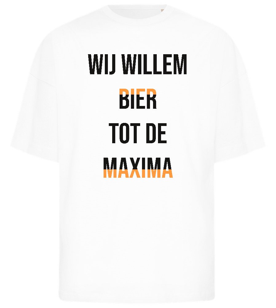 Wij Willen Bier Design - Premium men's oversized t-shirt_WHITE_front