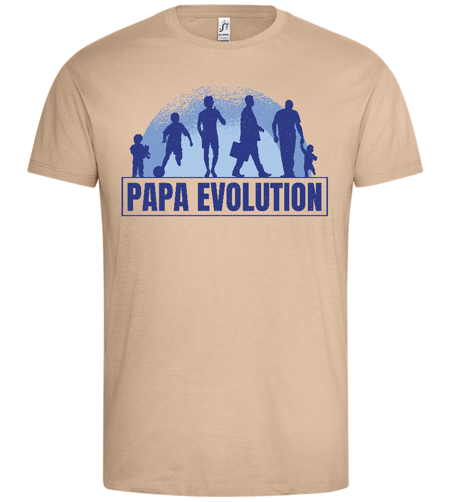 Papa Evolution Design - Premium men's t-shirt_SAND_front