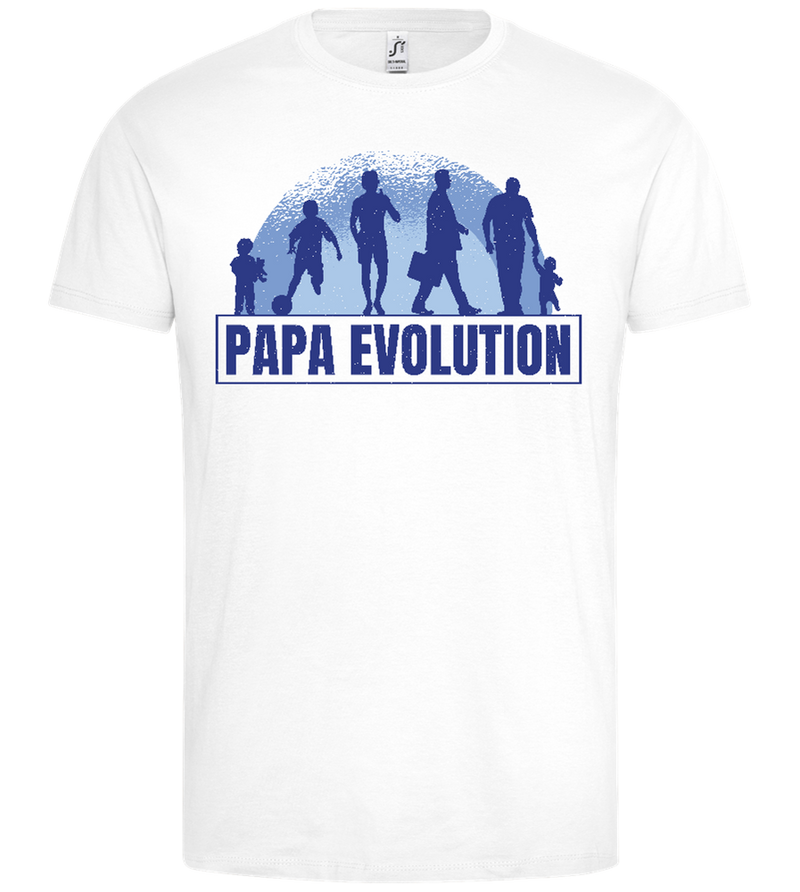 Papa Evolution Design - Premium men's t-shirt_WHITE_front